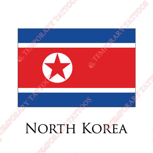 North Korea flag Customize Temporary Tattoos Stickers NO.1947